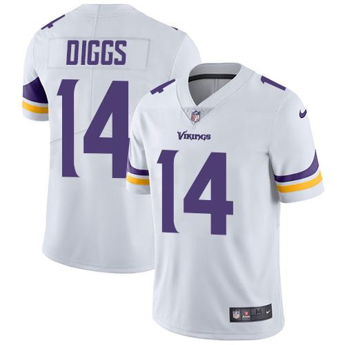 Men 2019 Minnesota Vikings #14 Diggs white Nike Vapor Untouchable Limited NFL Jersey->minnesota vikings->NFL Jersey